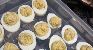 Bacon Cheddar Deviled Eggs