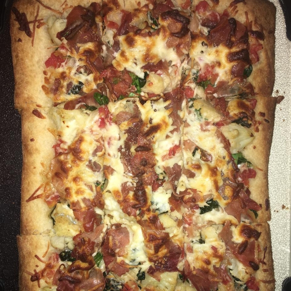 Cauliflower Prosciutto Pizza