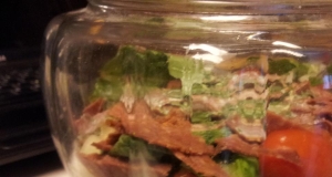 Italian Layered Salad with Bison Pepperoni