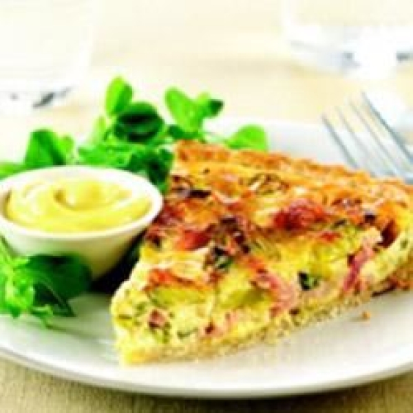 Leek and Bacon Quiche with Maille® Dijon Originale Mustard