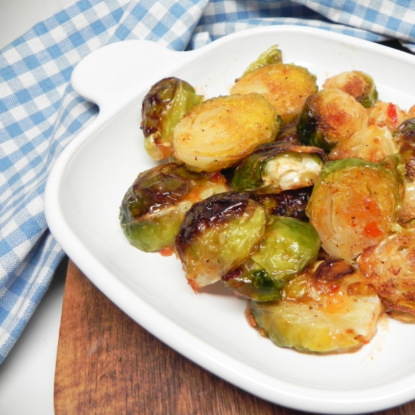 Sweet Chili Roasted Brussels Sprouts