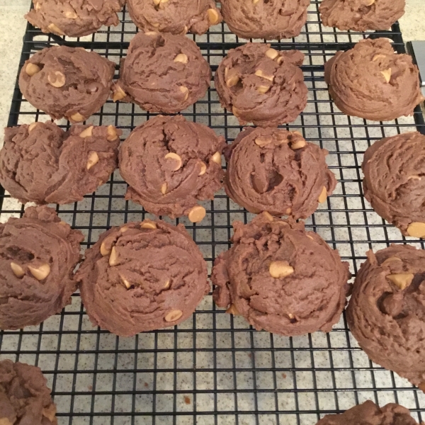 Chocolate Peanut Butter Pudding Cookies