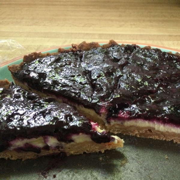 Blueberry and Vanilla Custard Tart