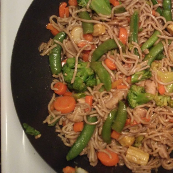 Pork and Udon Noodle Stir-Fry