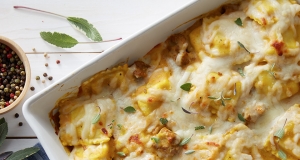 Pumpkin-Sage Ravioli Bake