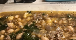 Almost Tuscan Sausage and Kale Soup