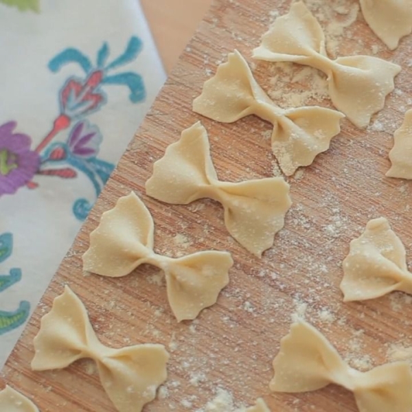 Homemade Farfalle Pasta