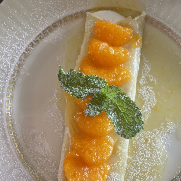 Lemon and Mandarin Orange Cream Cheese Crepes