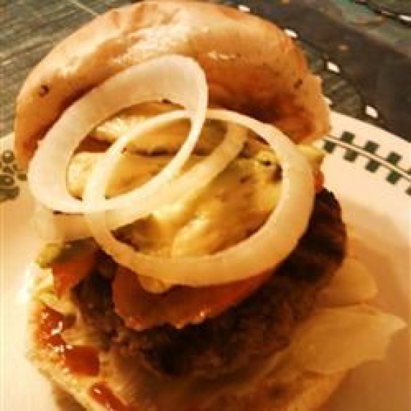 Sun-Dried Tomato and Blue Cheese Burgers