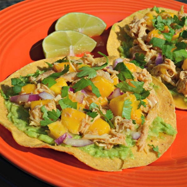 Mini Chicken and Mango Tostadas