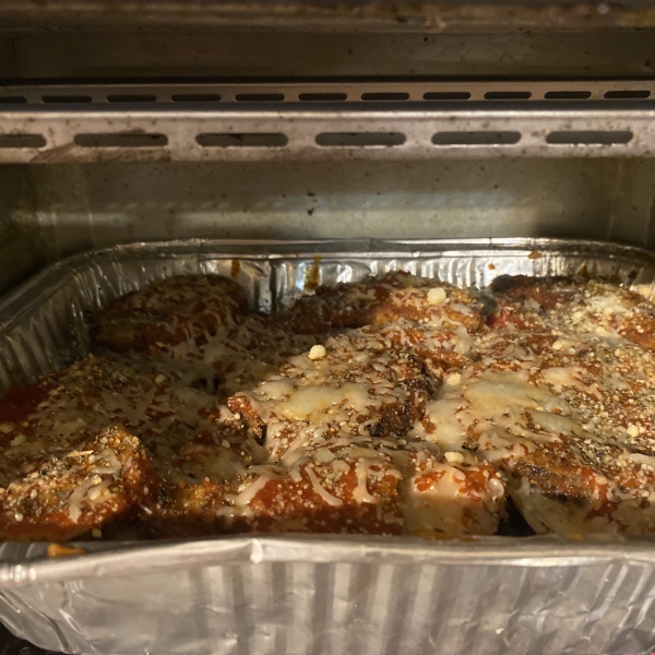 Eggplant Parmesan with Fresh Basil and Smoked Mozzarella