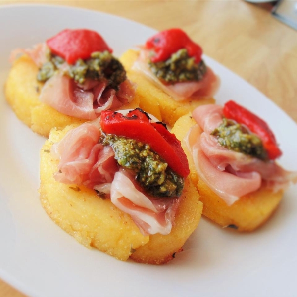 Lauren's Pesto Polenta Bites