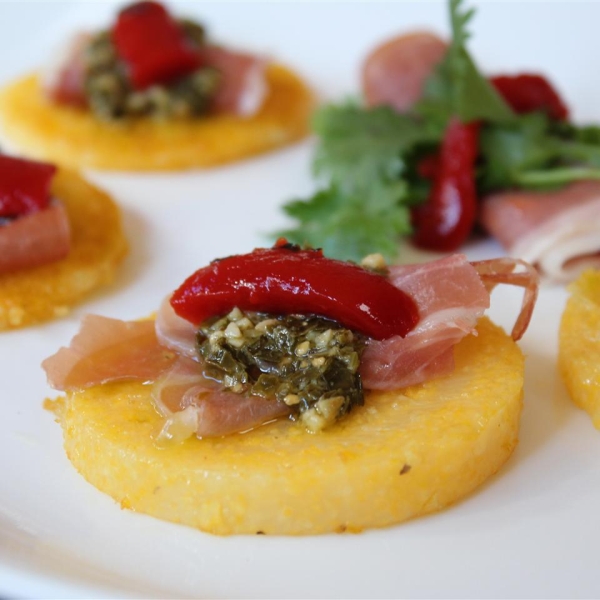 Lauren's Pesto Polenta Bites