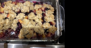 Huckleberry Peach Cobbler
