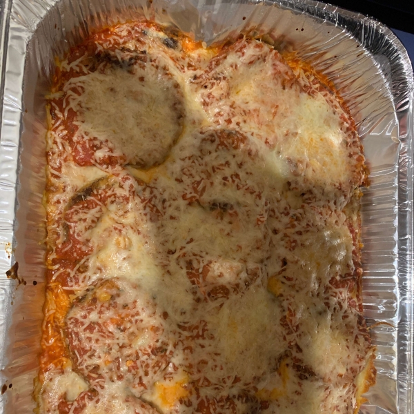 Eggplant Parmesan with Fresh Basil and Smoked Mozzarella