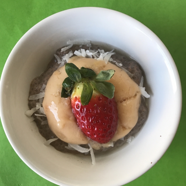 Almond Strawberry Chia Seed Pudding