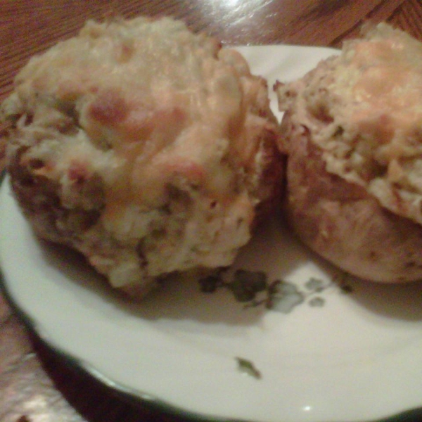 Stuffed Salsa Verde Potatoes with Leftover Turkey