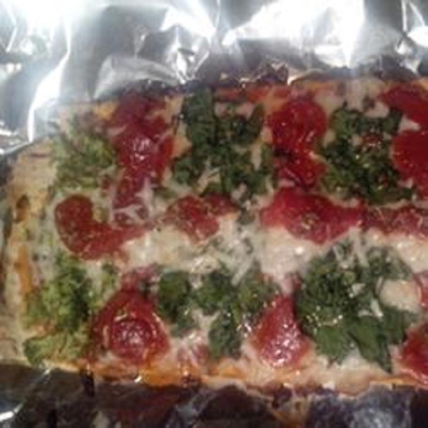 Rainbow Vegetable Pizza
