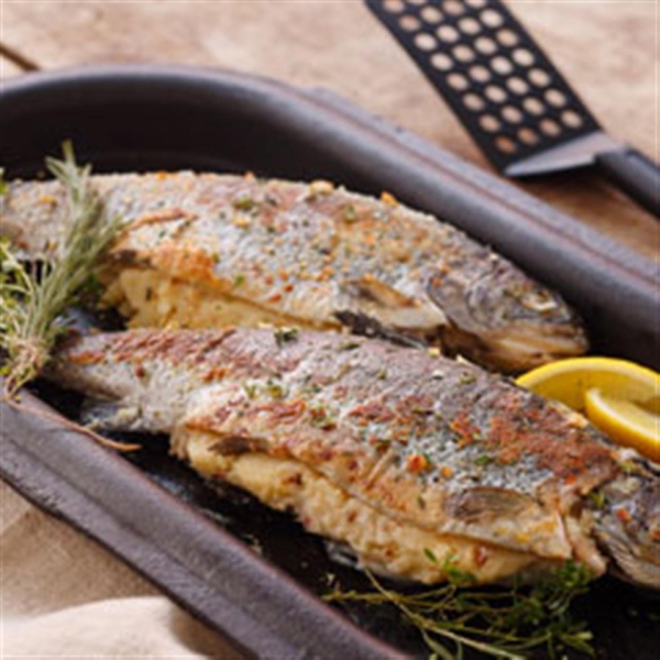 Applewood Smoked Bacon Mashed Stuffed Trout