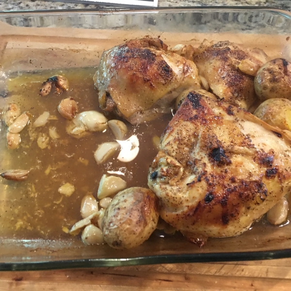 Garlic Roasted Chicken and Potatoes