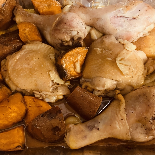 Garlic Roasted Chicken and Potatoes