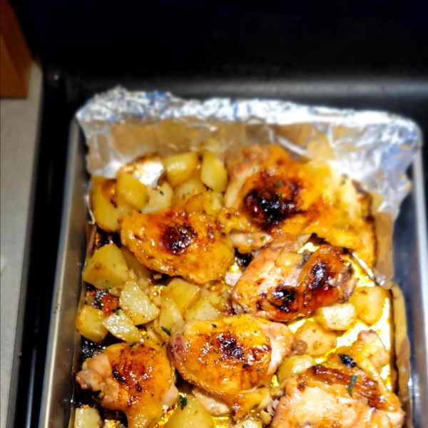 Garlic Roasted Chicken and Potatoes
