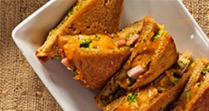 Broccoli Ham Grilled Cheese Sandwich