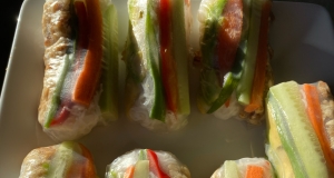 Spring Rolls with Coconut Peanut Sauce