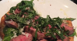 Grilled Steak and Fresh Mozzarella Flatbread