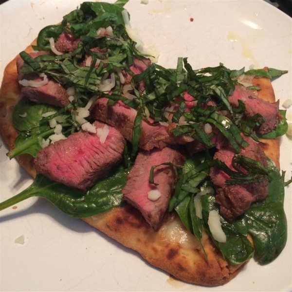 Grilled Steak and Fresh Mozzarella Flatbread