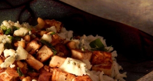 Tofu, Red Onions, Walnuts, and Blue Cheese