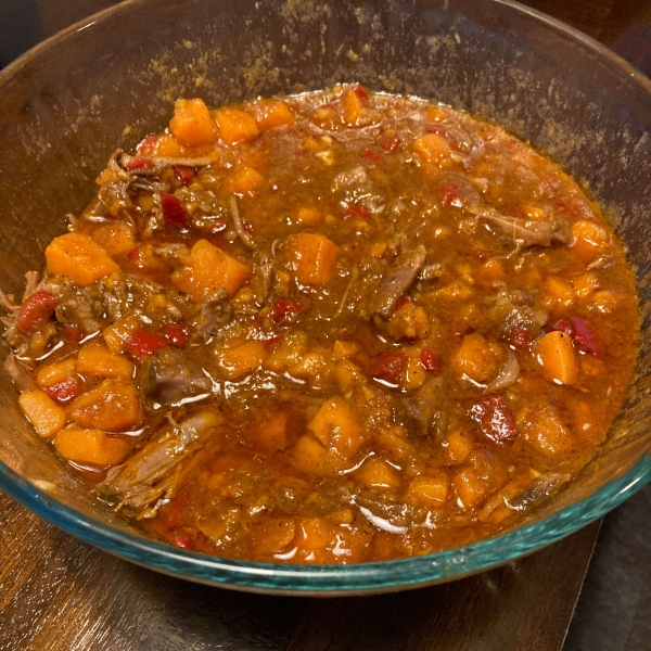 Slow Cooker Smoked Oxtail and Sweet Potato Stew