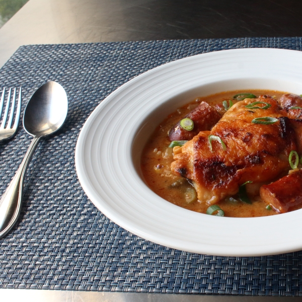 Baked Chicken and Sausage Gumbo