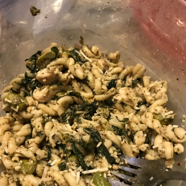 Italian Vegetable Fusilli with Basil Mint Pesto