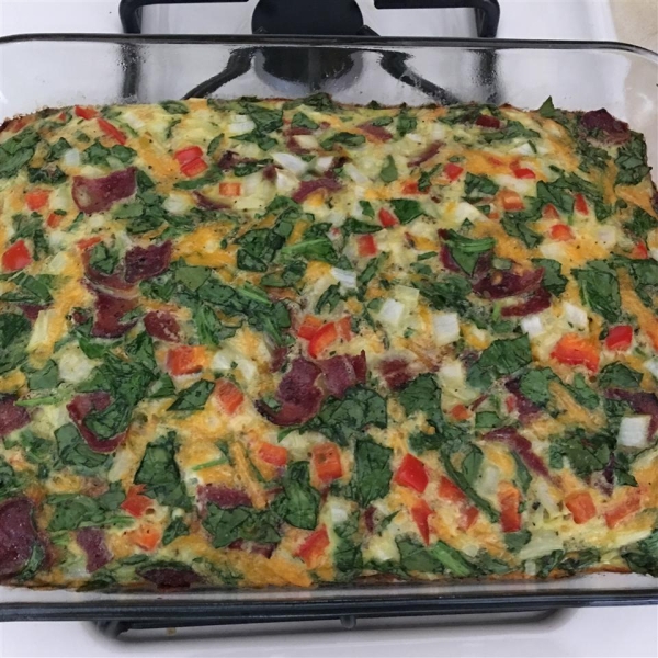 Spinach Bacon Egg Casserole