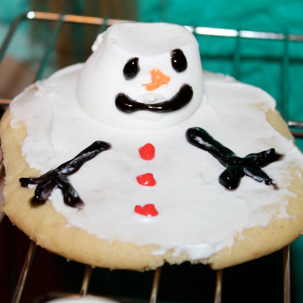 Melted SnowMan Cookie