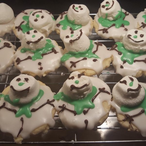 Melted SnowMan Cookie