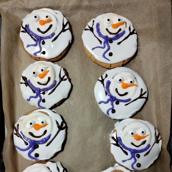 Melted SnowMan Cookie
