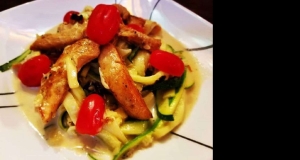 Mike's Epic Zoodle Fettuccine Alfredo with Chicken