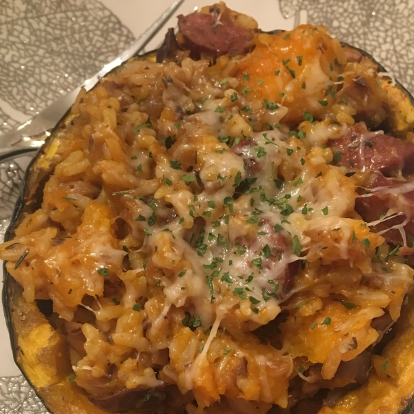 Hillshire Farm® Smoked Sausage and Squash Boats