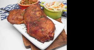 Brined and Smoked Chicken Thighs