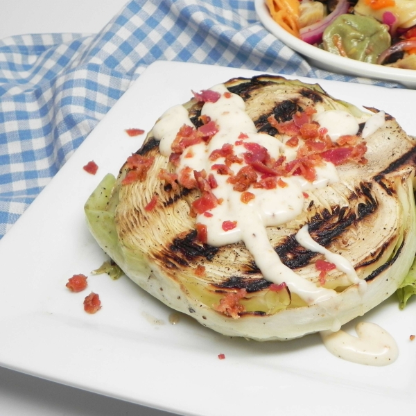 Bacon-Ranch Grilled Cabbage Steaks