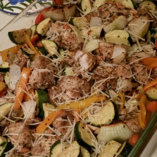 Oven-Grilled Chicken and Vegetables