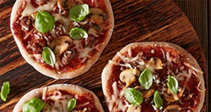 Sausage and Mushroom Mini Pizzas