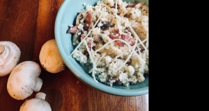 Low-Carb Grain-Free Bacon and Mushroom Risotto