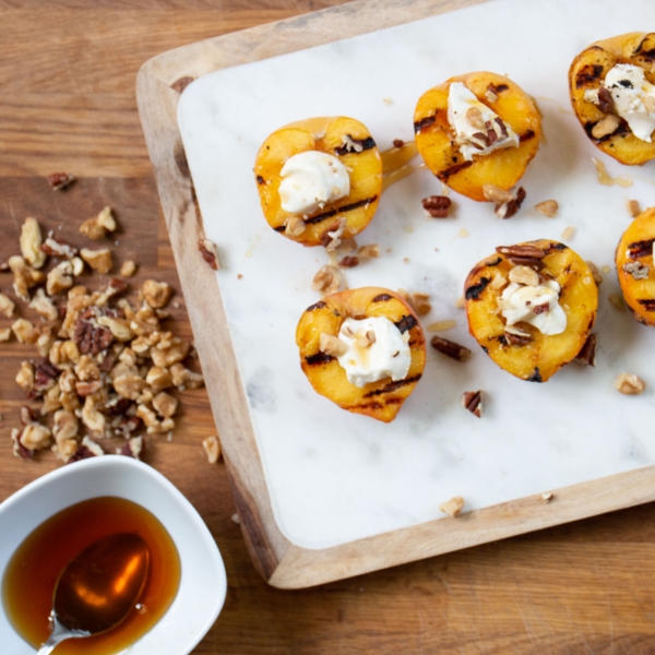Grilled Peaches and Cream
