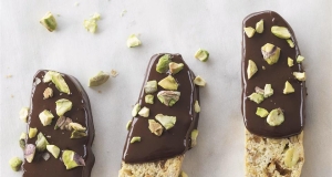 Chocolate-Dipped Pistachio Biscotti