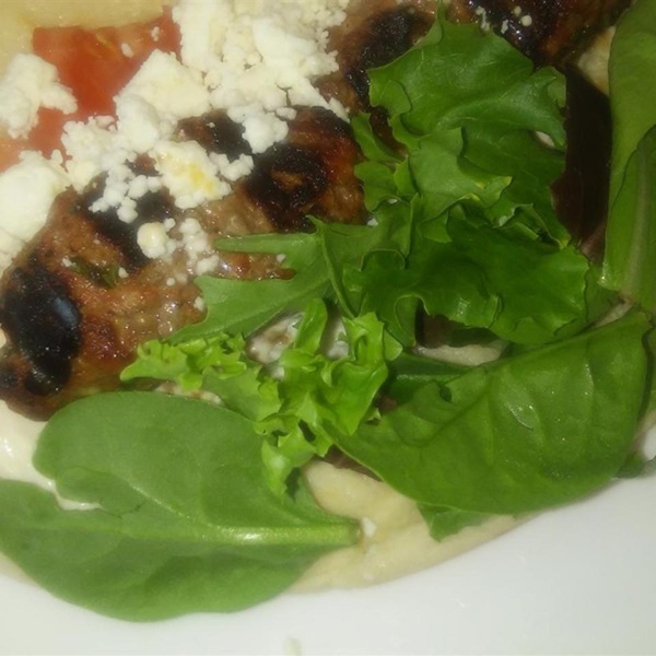 Mediterranean Lamb Meatball Sandwiches with Yogurt Sauce