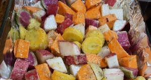 Sweet Roasted Autumn Root Vegetables