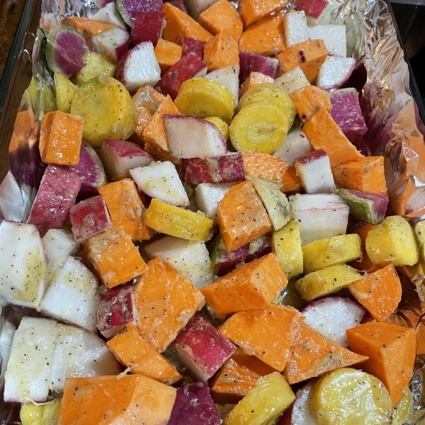 Sweet Roasted Autumn Root Vegetables
